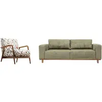AEA Wohnlandschaft Sofa Couch Set Sitzgruppe Sitzgruppe Lounge Polstergarnitur 3+1
