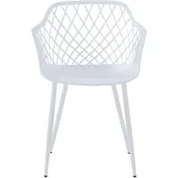 En.casa Chaise de salle à manger 'Kangasniemi' set de 2 pièces métal plastique 82 x 56 x 52 cm blanc