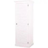 Casa Padrino Armoire de chambre à coucher / armoire avec porte blanche 76 x 59 x H. 200 cm - Meubles de chambre à coucher
