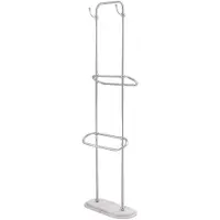 Casa Padrino Porte-serviettes de luxe Argent / Blanc 50 x 22 x H. 159 cm - Accessoires de salle de bain de luxe