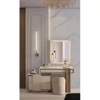 AEA Beiger Schminktisch Luxuriöser Spiegel Schlafzimmer Set Edle Möbel