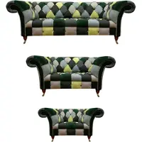 AEA Chesterfield Salon Moderne Meuble rembourré Ensemble de canapés 3 pièces 3+2+1