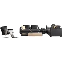 AEA Italienische Möbel Sitz Leder Wohn Zimmer Couchen Sofa Garnitur Landschaft ITALY