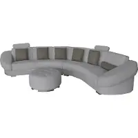 AEA Rund U-Form Sofa Couch Polster Eck Garnitur Leder Wohnlandschaft Couchen Big XXL