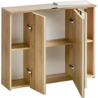 AEA Armoire de toilette armoire murale salle de bain avec miroir 80 cm éclairage LED