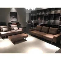 AEA Luxus Edelstahl Leder Couch Polster Sitz 3+2 Set Garnitur Sofa Wohnzimmer