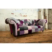AEA Canapé Chesterfield 3 places rembourré Designer Canapés Garniture 3 places
