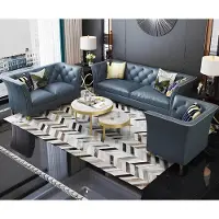 Xl Moebel Gmbh Chesterfield Edelstahl Couch Polster Sitz Garnitur Sofa 3+1 Leder Wohnzimmer