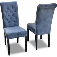 AEA 1x Chesterfield Chaise Set Assise Coussin Garniture Salle à manger Chaises Lehn Leder K11G