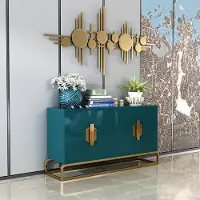 AEA Commode Designer Buffet Side Low Board Armoire Salle de séjour Étagère en métal de luxe