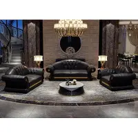 AEA Ensemble de canapés 3+2+1 places paysage de salon Canapé Coussin Garniture Canapés cuir