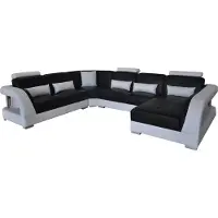 AEA Canapé d'angle Canapé rembourré Assise Cuir Garniture Moderne Forme U Paysage d'angle