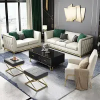 Xl Moebel Gmbh Sofa Polster Sitz Couch Garnitur Leder Wohnzimmer Sofas Set 6tlg Hocker + Tisch