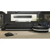 AEA Moderne Flackschiff Wohnzimmer Sofa Couch Garnitur Polster Wohnlandschaft Leder