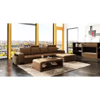 AEA Ecksofa Sofa Garnitur 3tlg. Couch Tisch Hocker Leder Garnitur Couchen Landschaft
