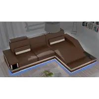 AEA Ecksofa Wohnlandschaft Sofa +USB Eck Garnitur Leder Maßanfertigung