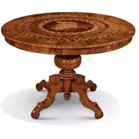 AEA Esstisch Esszimmer Braun Rund Klassische Tisch Design Holz Luxus Möbel