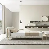 AEA Modernes Weißes Bett Schlafzimmer Designer Doppelbetten Holzgestell