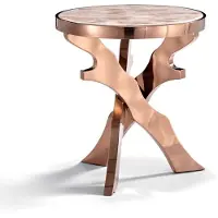 AEA Canapé Table d'appoint Table ronde Métal Verre Designer Salon Nouveau Canapé