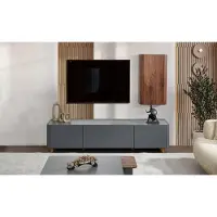 Xl Moebel Gmbh Designer Grauer Sideboard Luxuriöser Wohnzimmer TV-Ständer Lowboard