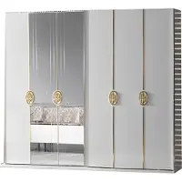 AEA Schlafzimmermöbel Kleiderschrank Schrank Spiegel Garderobe weiß Moderne Möbel