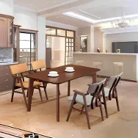 Xl Moebel Gmbh Design Holz Ess Tisch + 4 Stühle Lehn Stuhl Wohn Zimmer Garnitur Polster Set