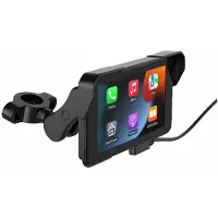 Lescars Écran 5" pour moto compatible CarPlay et Android Auto
