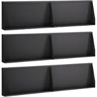 vidaXL Muret de soutènement, 6 pièces, 80 x 12 x 40 cm, acier, noir