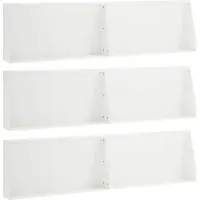 vidaXL Muret de soutènement, 6 pièces, 80 x 12 x 50 cm, acier, blanc