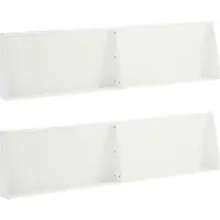 vidaXL Muret de soutènement, 4 pièces, 80 x 12 x 50 cm, acier, blanc