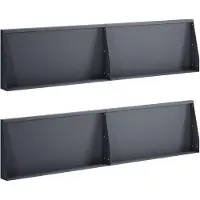 vidaXL Muret de soutènement, 4 pièces, 80 x 12 x 40 cm, acier, anthracite