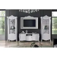 Xl Moebel Gmbh Wohnwand Weiß Stil Design Lowboard TV-Rahmen Glas Schrank rtv tv