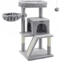 Feandrea Arbre à chat Grand Modèle Maison 3 Niveaux Jouets Stable