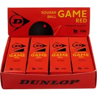 Dunlop Balles De Squash Game Box Single Red Dot