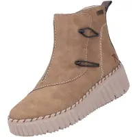 Rieker Chaussures de randonnée pour femmes , fermeture éclair, bottines montantes, couleur marron, style décontracté