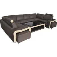 AEA Cuir Canapé d'angle Coussin Garniture Siège Salon Paysage Moderne Design Meubles