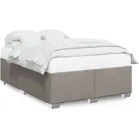 vidaXL Cadre de lit sans matelas Taupe 140x190 cm Tissu