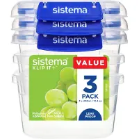 Sistema Frischhaltedosen Set KLIP IT PLUS 3 x 400 ml blau