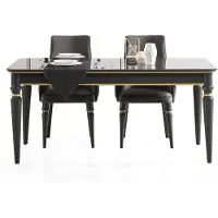 AEA Schwarzer Luxus Esstisch Italienische Design Möbel Einrichtung Tische Tisch