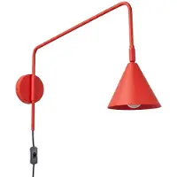 Sollux Applique NOX rouge 1xE14 10W acier 30x61x14cm Lighting