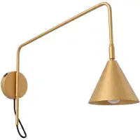 Sollux Applique NOX 1 doré avec interrupteur 1xE14 10W acier 30x61x14cm Lighting