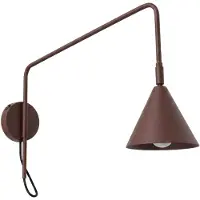 Sollux Applique NOX 1 marron avec interrupteur 1xE14 10W acier 30x61x14cm Lighting