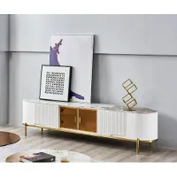 AEA Luxus rtv Lowboard tv Ständer Sideboard Wohnzimmer Holz Weiß Modern