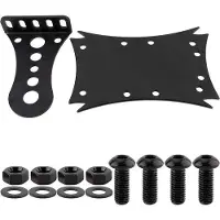 OEM Porte-plaque d'immatriculation pour moto au design rétro, monté sur le côté.