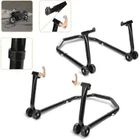 Vigevee Kit de support de montage pour moto , noir, en forme de U, pour l'avant et l'arrière, 2 pièces