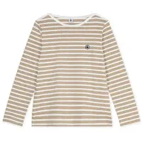 Petit Bateau T-shirt MARINIERE femmes - Beige - EU XL
