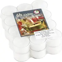 Gala Bougies à chauffe-plat pochette transparente Ø4cm 24pcs blanc (24 pcs)