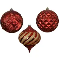 Kaemingk Jouet pour sapin de Noël – Motif « Palace » – Rouge – 20 cm – 1 pièce