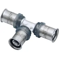 Multitubo Pièce en T emboutie en métal G2 16 x 16 x 16 mm 16 x 16 x 16 mm