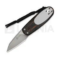 CIVIVI Couteau pliant Purr, Orange/Black/White G-10, Stonewash
